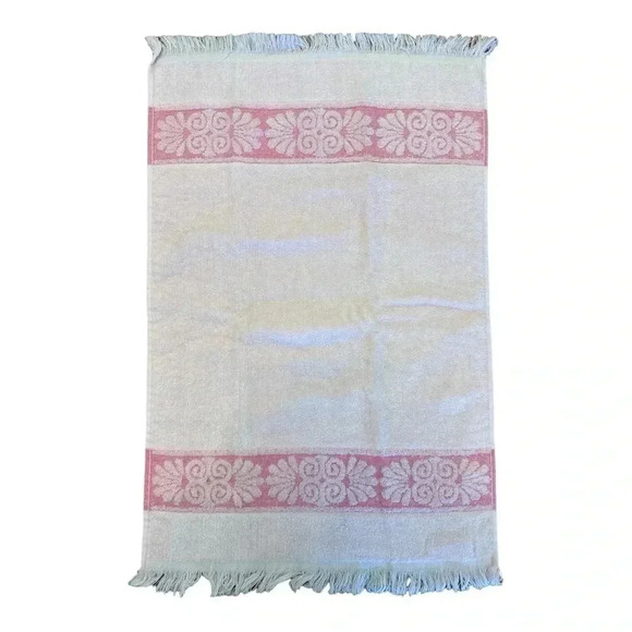 Cannon 1950s-1960s Monticello Pink Bath Towels Set of 6 Vintage Bath Linens - Picture 4 of 8